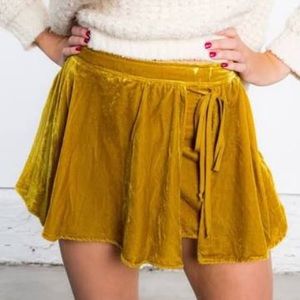 Free People Mustard Skort